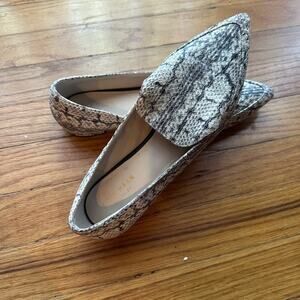 Cole Haan Brie Skimmer Snakeskin Print Loafers Size 7  Chic & Comfortable
